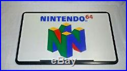 Vintage NINTENDO 64 Promotional Retail Store RARE DISPLAY SIGN N64 Double-Sided