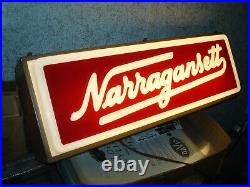 Vintage Narragansett Beer Lighted Sign Amazing Light Works