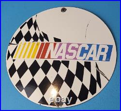 Vintage Nascar International Porcelain Auto Race Service Station Stock Car Sign