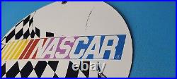 Vintage Nascar International Porcelain Auto Race Service Station Stock Car Sign