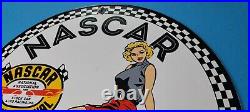 Vintage Nascar International Porcelain Gasoline Service Station Stock Car Sign