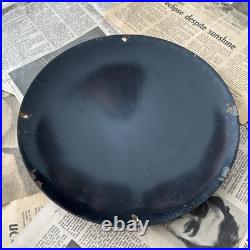 Vintage National Benzole Mixture 12 Inch Convex Porcelain Enamel Sign