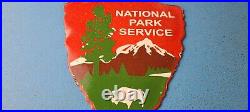 Vintage National Park Service Porcelain Forest Ranger Outdoor Indian Arrow Sign