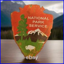 Vintage National Park Service Porcelain Sign Camping Hunting US Forestry Service Vintage National Park Service Porcelain Sign Camping Hunting US Forestry Service