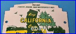 Vintage National Park Sign Yosemite California Gas Pump Porcelain Sign