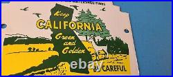 Vintage National Park Sign Yosemite California Gas Pump Porcelain Sign