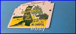 Vintage National Park Sign Yosemite California Gas Pump Porcelain Sign