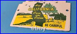 Vintage National Park Sign Yosemite California Gas Pump Porcelain Sign