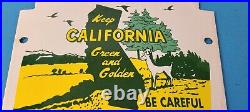 Vintage National Park Sign Yosemite California Gas Pump Porcelain Sign