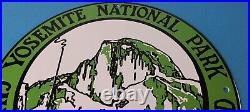 Vintage National Park Sign Yosemite California Gas Pump Porcelain Sign