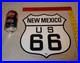 Vintage-New-Mexico-Us-Route-66-U-S-11-3-4-Porcelain-Metal-Gasoline-Oil-Sign-01-rvs