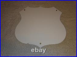 Vintage New Mexico Us Route 66 U. S. 11 3/4 Porcelain Metal Gasoline & Oil Sign