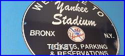 Vintage New York Yankees Sign MLB Baseball Stadium Porcelain Gas Pump Sign