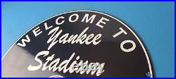 Vintage New York Yankees Sign MLB Baseball Stadium Porcelain Gas Pump Sign