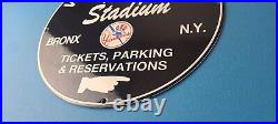 Vintage New York Yankees Sign MLB Baseball Stadium Porcelain Gas Pump Sign