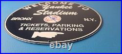 Vintage New York Yankees Sign MLB Baseball Stadium Porcelain Gas Pump Sign