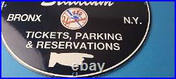 Vintage New York Yankees Sign MLB Baseball Stadium Porcelain Gas Pump Sign