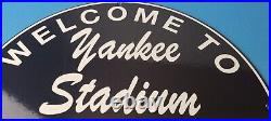 Vintage New York Yankees Sign MLB Baseball Stadium Porcelain Gas Pump Sign