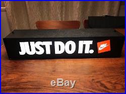 Vintage Nike JUST DO IT Advertising Retail Display Sign Circa 1988 Backlit RARE