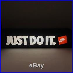 Vintage Nike JUST DO IT Advertising Retail Display Sign Circa 1988 Backlit RARE