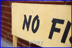 Vintage No Fishing Sign Camping Hunting Wildlife Tackle Bait wildlife wood