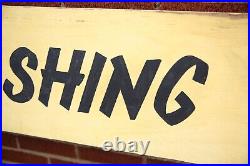 Vintage No Fishing Sign Camping Hunting Wildlife Tackle Bait wildlife wood