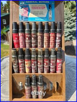 Vintage OEM GM General Motors Metal Touch Up Paint Display Rack Paint Maybe Dry