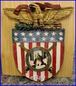 Vintage OLD 1920's Valley Forge Military Academy wood trade sign, not porcelain