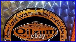 Vintage Oilzum If Motors Could Speak We Wouldn't Need To porcelain gas oil sign