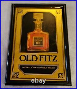 Vintage Old Fitz Kentucky Bourbon mirror / sign display 24 x 15.5
