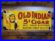 Vintage-Old-Indian-Cigar-Porcelain-Sign-Tobacco-Pipe-Cigarette-Oil-Gas-Service-01-onn