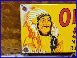 Vintage Old Indian Cigar Sign Old Porcelain Sign Tobacco Pipe Cigarette Smoke