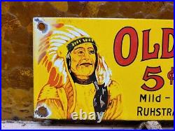 Vintage Old Indian Cigar Sign Old Porcelain Sign Tobacco Pipe Cigarette Smoke