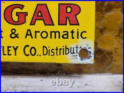 Vintage Old Indian Cigar Sign Old Porcelain Sign Tobacco Pipe Cigarette Smoke