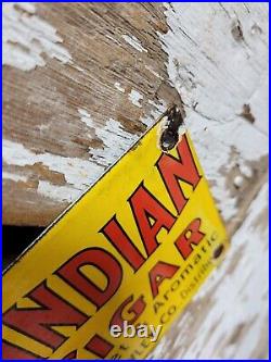 Vintage Old Indian Cigar Sign Old Porcelain Sign Tobacco Pipe Cigarette Smoke