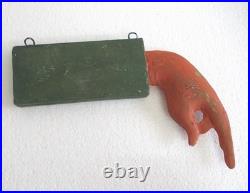 Vintage Old Kodak Advertisement Trade Sign Hand Direction Hand Made