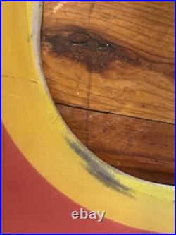 Vintage Old Original Wendy's Drive Thru Pick-Up Window Plastic Sign 25.5x23.5