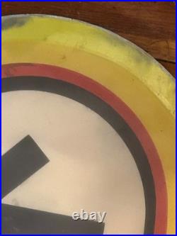 Vintage Old Original Wendy's Drive Thru Pick-Up Window Plastic Sign 25.5x23.5