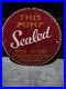 Vintage-Old-Shell-This-Pump-Sealed-Porcelain-Gas-Station-Pump-Door-Dome-Sign-6-01-bxo