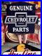 Vintage-Old-Style-Sign-Genuine-Chevrolet-Parts-NOT-Porcelain-Made-in-USA-30x30-01-zm