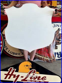 Vintage Old Style Sign Richfield Gasoline NOT Porcelain Made in USA 30x30