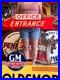 Vintage-Old-Style-Steel-Sign-Office-Entrance-NOT-Porcelain-Made-USA-36x10-01-ffg
