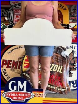 Vintage Old Style Steel Sign Pennzoil Lubrication NOT Porcelain Made USA 30x12