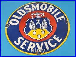 Vintage Oldsmobile Porcelain Gas Automobile Sales Service Dealership Pump Sign