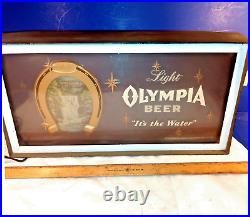 Vintage Olympia Beer Advertising Light Motion Sign Waterfall Works