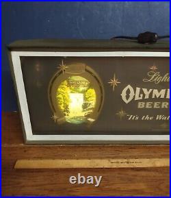 Vintage Olympia Beer Advertising Light Motion Sign Waterfall Works