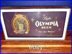 Vintage Olympia Beer Advertising Light Motion Sign Waterfall Works