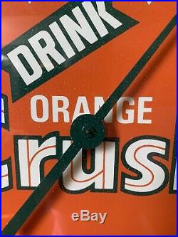 Vintage Orange Crush Advertising Thermometer Sign 12 Glass