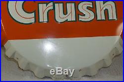 Vintage Orange Crush Bottle Cap Advertising Sign