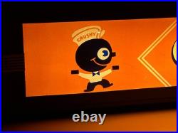 Vintage Orange Crush Crushy Lighted Advertising Sign Reverse Glass Soda Rare